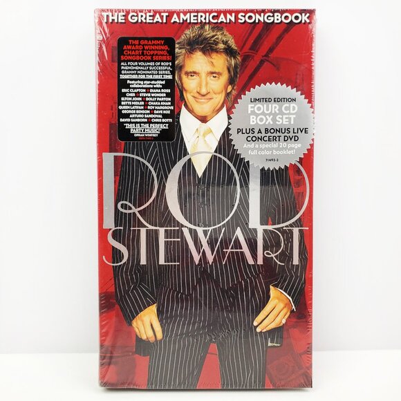 Rod Stewart Great American Songbook 4-Disc CD Box Set DVD 2005 Sealed - Picture 1 of 9